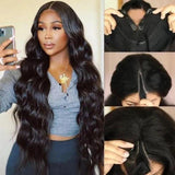 Hot Trends Glueless V Part Wigs Human Hair 10 Minutes Install Flash Sale