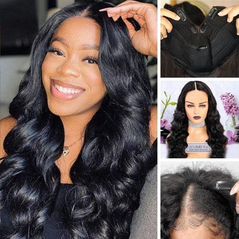 Klaiyi Body Wave V Part Wigs Natural Scalp Beginner Friendly Flash Sale