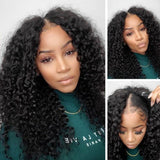 Klaiyi 250% Density Jerry Curly V Part Wigs No Leave Out Upart Wigs Meet Real Scalp Klaiyi Human Hair Flash Sale