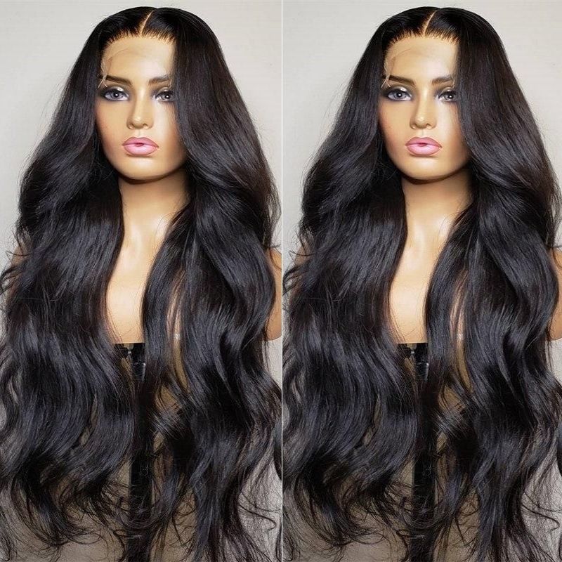Klaiyi HD Lace Closure Wigs Glueless Body Wave 5x5 Transaprent Lace Wig Melted All Skin  70% OFF  Flash Sale