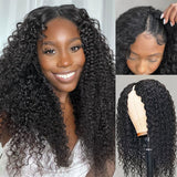 Klaiyi Air Wig YTber Recommend Jerry Curly Vpart Wigs Real Scalp No Leave Out Great Protective Upgraded Upart Wigs