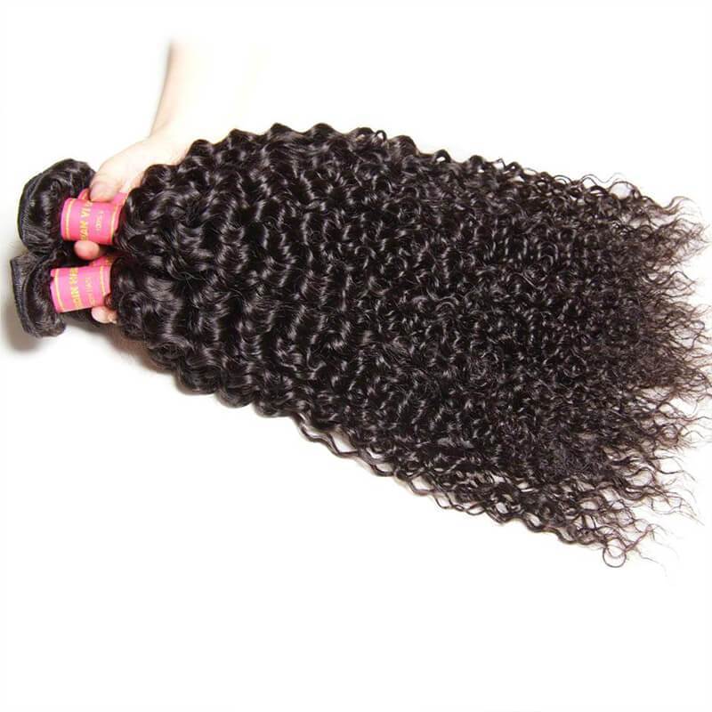 4 Bundles Peruvian Virgin Curly  Hair Weave Human Hair Bundle Deals-Klaiyi hair