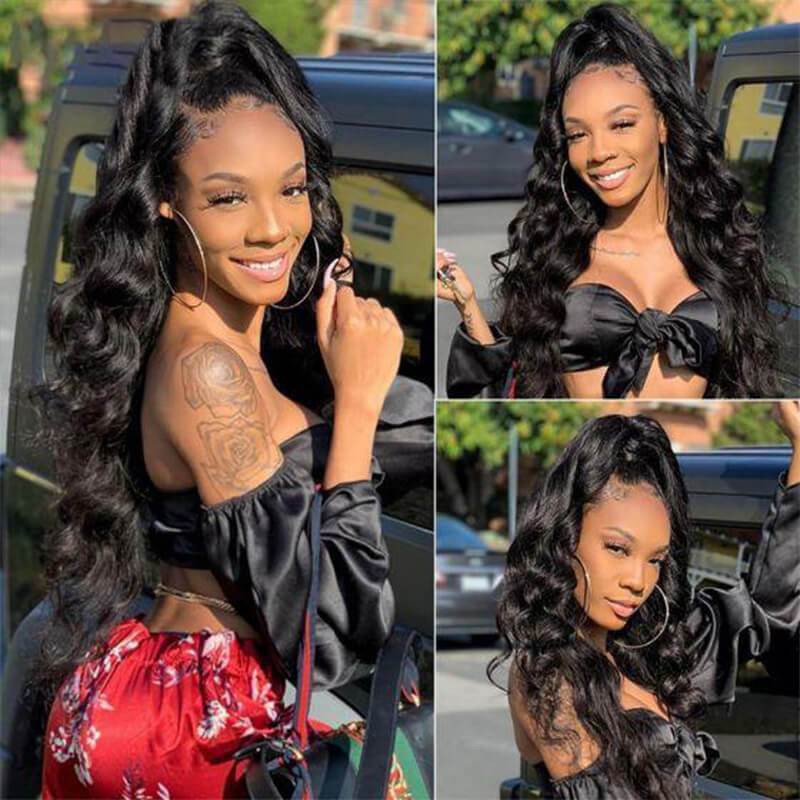 Klaiyi Remy Hair Brazilian Body Wave 3 Bundles with 4*4 Lace Closure On Sale Youth Series