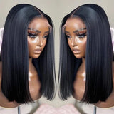 Klaiyi 13x4 Lace Front Bob Wigs Short Human Hair Wigs For Women Summer Style
