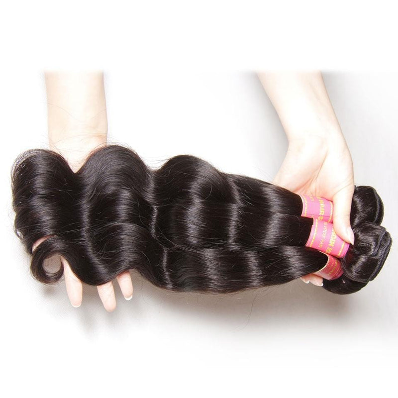 8a Virgin Malaysian Body Wave 4 Bundles with 4*4 Lace Closure, No Shedding and Tangle Free-Klaiyi Hair