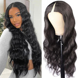 $50 Off Full $51- Body Wave Glueless V Part Wig Human Hair Natural Density