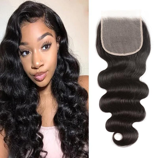 Klaiyi 4x4 / 5x5 HD Lace Tint Swiss Lace Body Wave Swiss Lace Closure