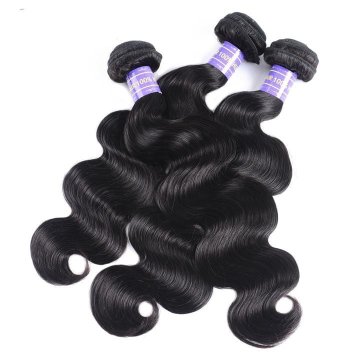 Klaiyi Remy Hair Brazilian Body Wave 3 Bundles with 4*4 Lace Closure On Sale Youth Series