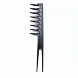 500 Points | Klaiyi Hair Care Comb Anti Static Coarse Fine Toothed Tail Pick Combs Black Set For Wet Dry Curly And Straight Hair