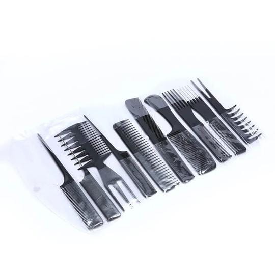 Klaiyi New Customer Exclusive Hair Care Comb Anti Static Coarse Fine Toothed Tail Pick Combs Black Set For Wet Dry Curly And Straight Hair Flash Sale