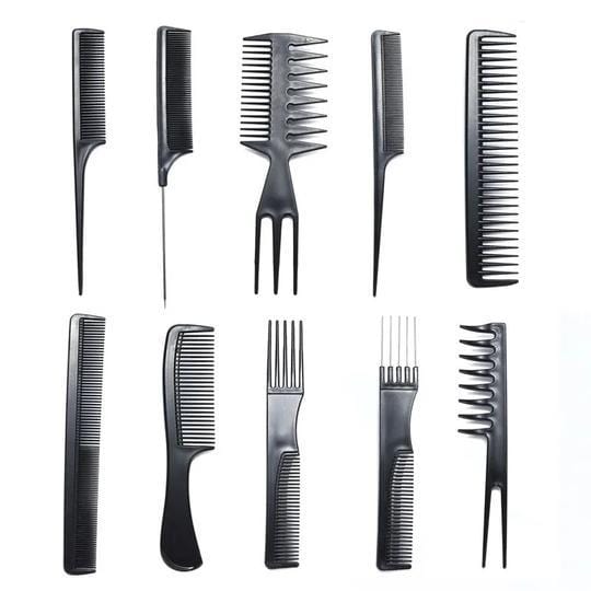 Klaiyi New Customer Exclusive Hair Care Comb Anti Static Coarse Fine Toothed Tail Pick Combs Black Set For Wet Dry Curly And Straight Hair Flash Sale
