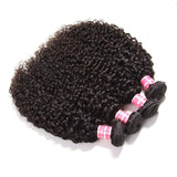 Indian Virgin Curly Hair 4 Bundles with 4*4 Lace Closure-Klaiyi Hair