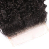 Klaiyi Hair 8A Grade Curly Hair Invisible Lace Closure 4x4 Swiss Lace Closure Free Part