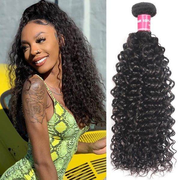 Klaiyi Curly Virgin Hair 1 bundle Unprocessed Human Hair Extensions, Jerry Curly Hair Style