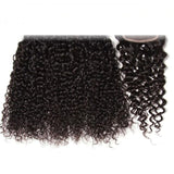 Klaiyi Remy Hair Brazilian 100% Human Hair Curly Hair 3 Bundles with 4*4 Lace Closure Youth Series