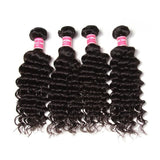 8A Grade Indian Deep Wave 4 Bundles with 4*4 Lace Closure Deals-Klaiyi Hair