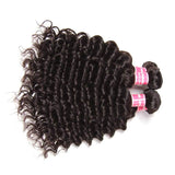 Klaiyi Hair Deep Wave Bundle Malaysian Curly Hair 4 Bundles Hair Weave 100% Human Hair