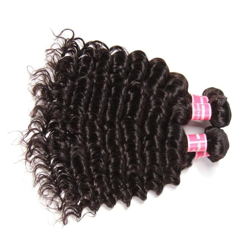 Indian Virgin Hair Deep Wave 4 Bundles Deals-Klaiyi Hair