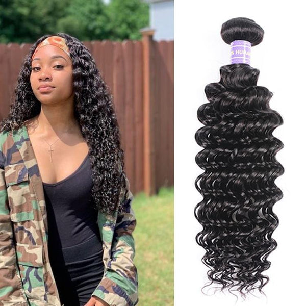 Klaiyi Remy Hair Brazilian Deep Wave 1 Bundle Deal 100% Human Hair Youth Series