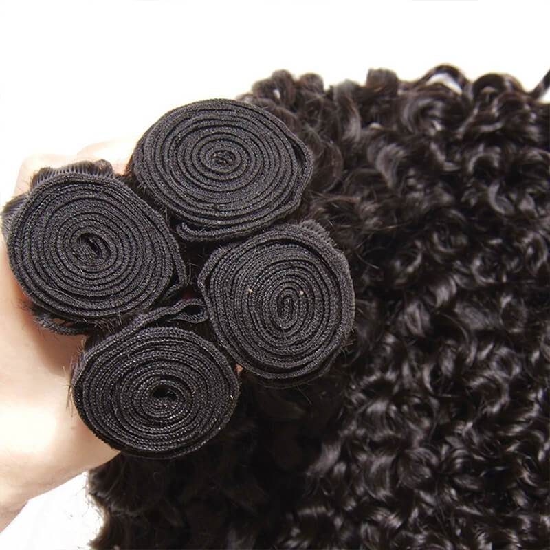 Klaiyi Hair 3pcs/lot Indian Jerry Curly Hair Human Hair Weft Deals