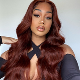 $50 Off Full $51- Reddish Brown Color Body Wave Lace Front Wig