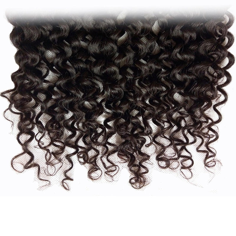 Klaiyi High Quality Malaysian Curly Hair 13X4 Lace Frontal Closure Human Virgin Hair