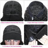 Klaiyi Flash Deal Body Wave Headband Wig Glueless Human Hair Wigs With Pre-attached Scarf Half Wig 150% Density