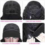 Klaiyi Flash Deal Headband Wig Curly Human Hair Wigs With Free Scarf Natural Color Wig For Black Women
