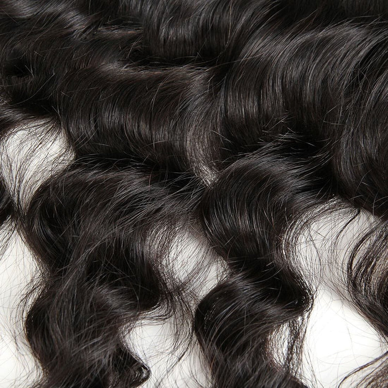Klaiyi Brazilian Natural Wave Lace Frontal Closure Human Virgin Hair