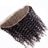 Klaiyi High Quality Malaysian Curly Hair 13X4 Lace Frontal Closure Human Virgin Hair