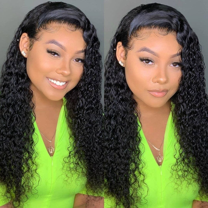 8A 4 Bundles Indian Curly Hair with Ear to Ear Lace Frontal Closure-Klaiyi Hair