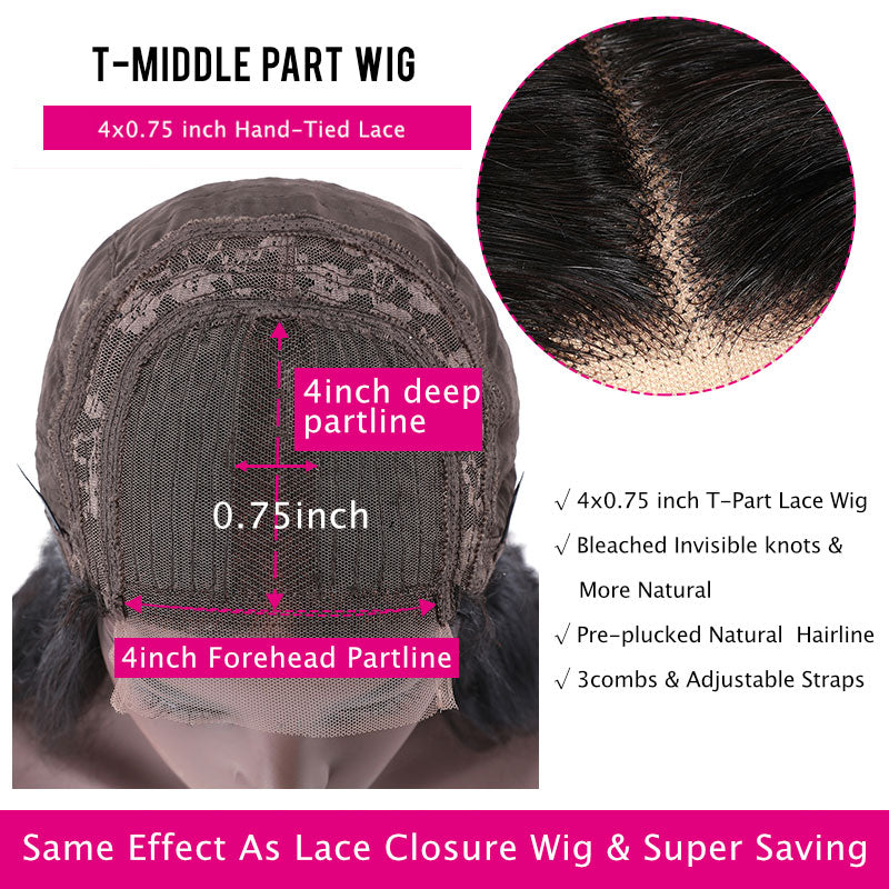 Klaiyi Kinky Curly Hair Lace Closure Wig 150% Density Kinky Lace Part Wigs 100% Virgin Hair Realistic Human Hair Wigs