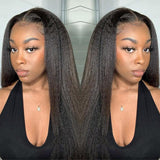 Free Fast Shipping | Kinky Straight V Part Unit No Leave Out Natural Looking Yaki Straight Wigs