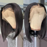 Klaiyi 9A 13*4 150% density Straight Short Bob Wig Lace Front Human Hair Wigs For Black Women