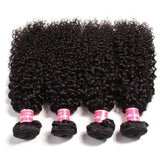 Indian Virgin Curly Hair 4 Bundles with 4*4 Lace Closure-Klaiyi Hair