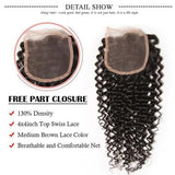 Peruvian curly hair 3 Bundles with 4*4 closure-Klaiyi Hair