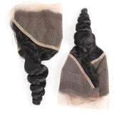 Brazilian Loose Wave  3 Bundles with 13*4 Ear to Ear Lace Frontal Closure-Klaiyi Hair
