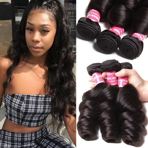 Lot de 3 mèches ondulées malaisiennes, cheveux humains vierges malaisiens en promotion - Klaiyi Hair 