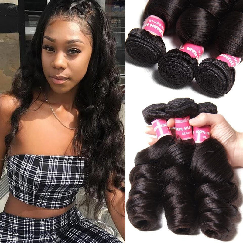 Malaysian Loose Wave 3 Bundles, Virgin Malaysian Human Hair On Sale-Klaiyi Hair