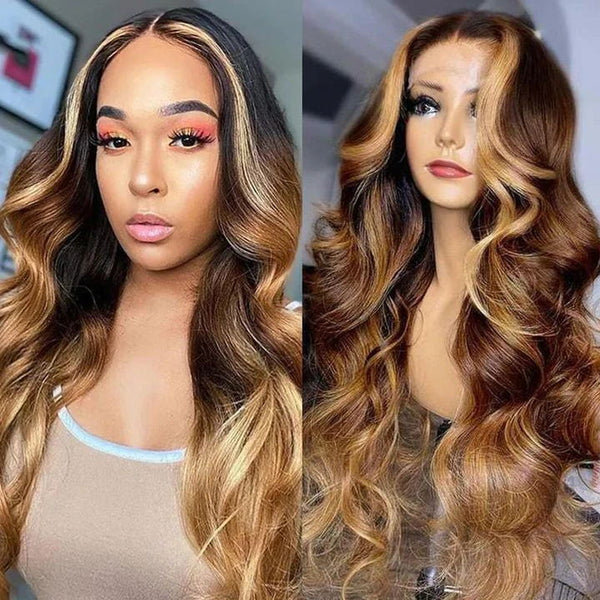 Highlight Blonde Loose Wave Lace Part Wig - Clearance Flash Sale