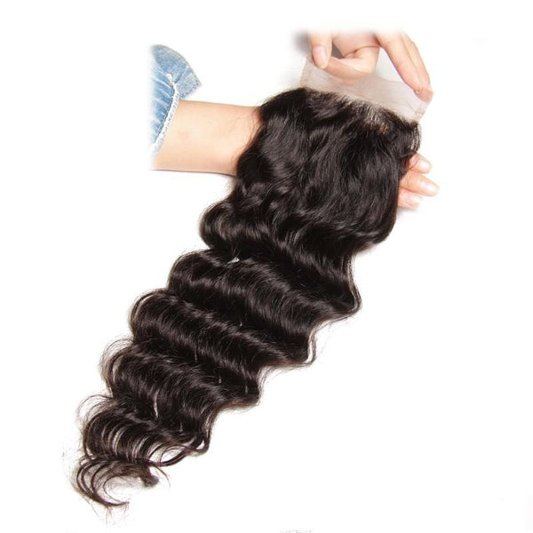 Klaiyi 4*4 Natural Wave Lace Closure 1 Piece