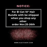 Black Friday| From $1 Virgin Human Hair Bundles Flash Sale! Limit 1pc/ Person
