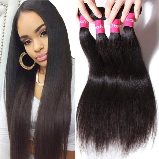 Klaiyi Malaysian Hair Unprocessed Straight Virgin Human Hair Weft 4pcs/pack