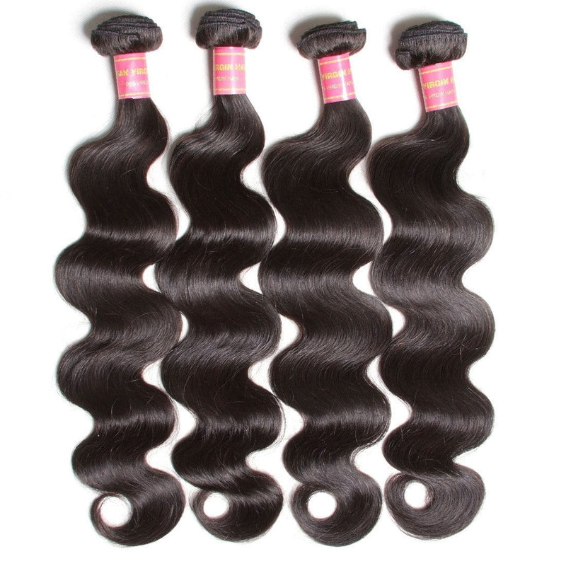 Klaiyi Hair 4Pcs/pack Peruvian Body Wave Virgin Human Hair