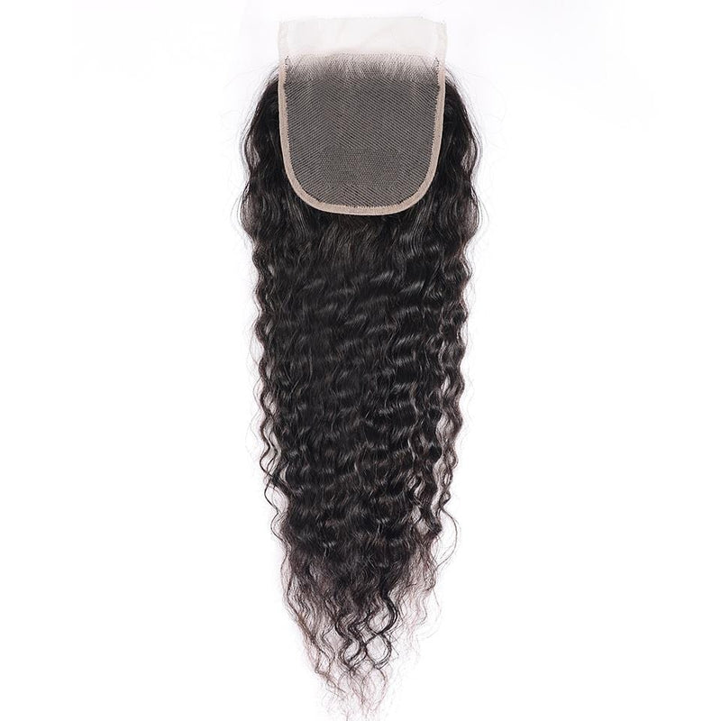 Klaiyi Hair 8A Brazilian Super Wave Lace Closure Free Part 4*4 Front Closure Pre Plucked