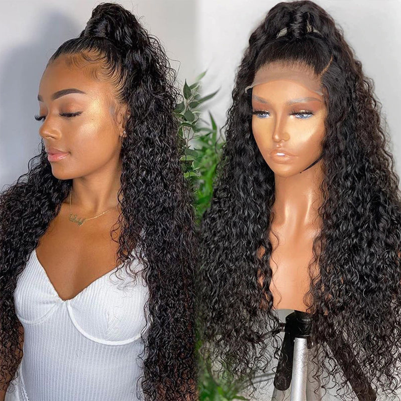 Klaiyi 70% Off Water Wave 13x4 Lace Front Wig Human Hair Flash Sale