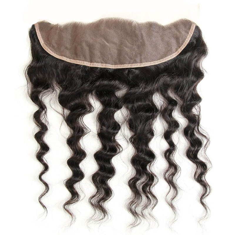 Klaiyi Brazilian Natural Wave Lace Frontal Closure Human Virgin Hair